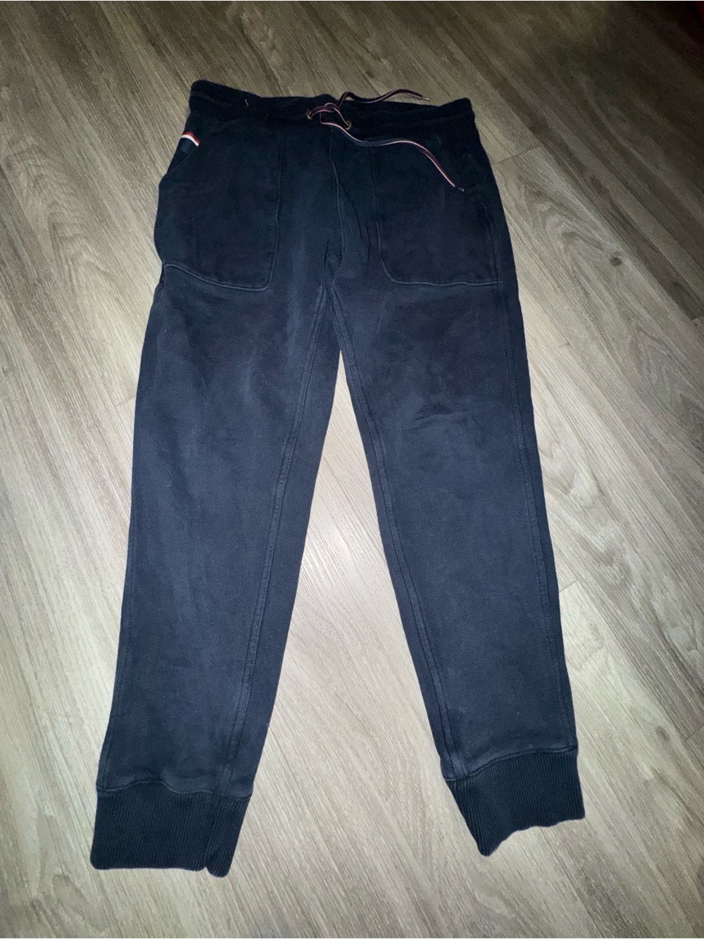 Tommy Hilfiger Black Track Joggers with Logo Trim